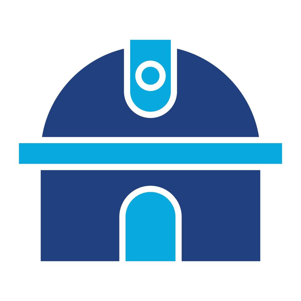 Observatory Glyph Two Color Icon vector