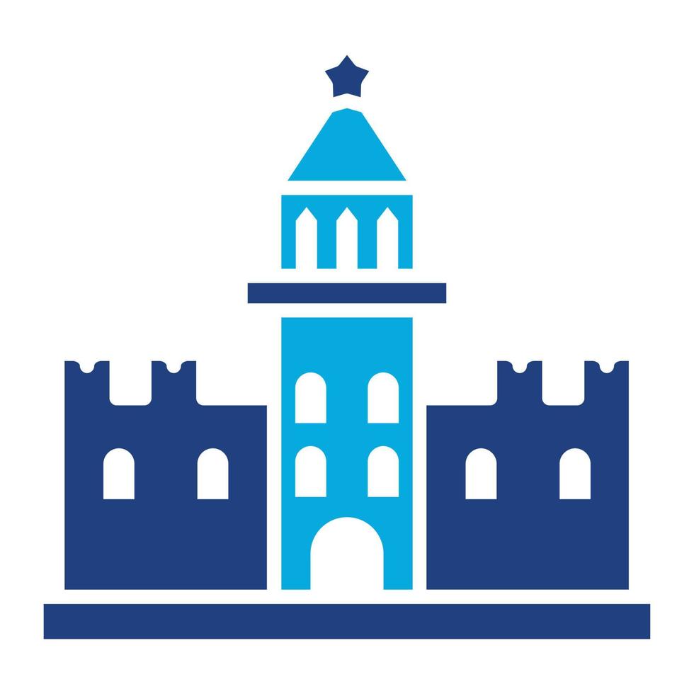 Kremlin Glyph Two Color Icon vector