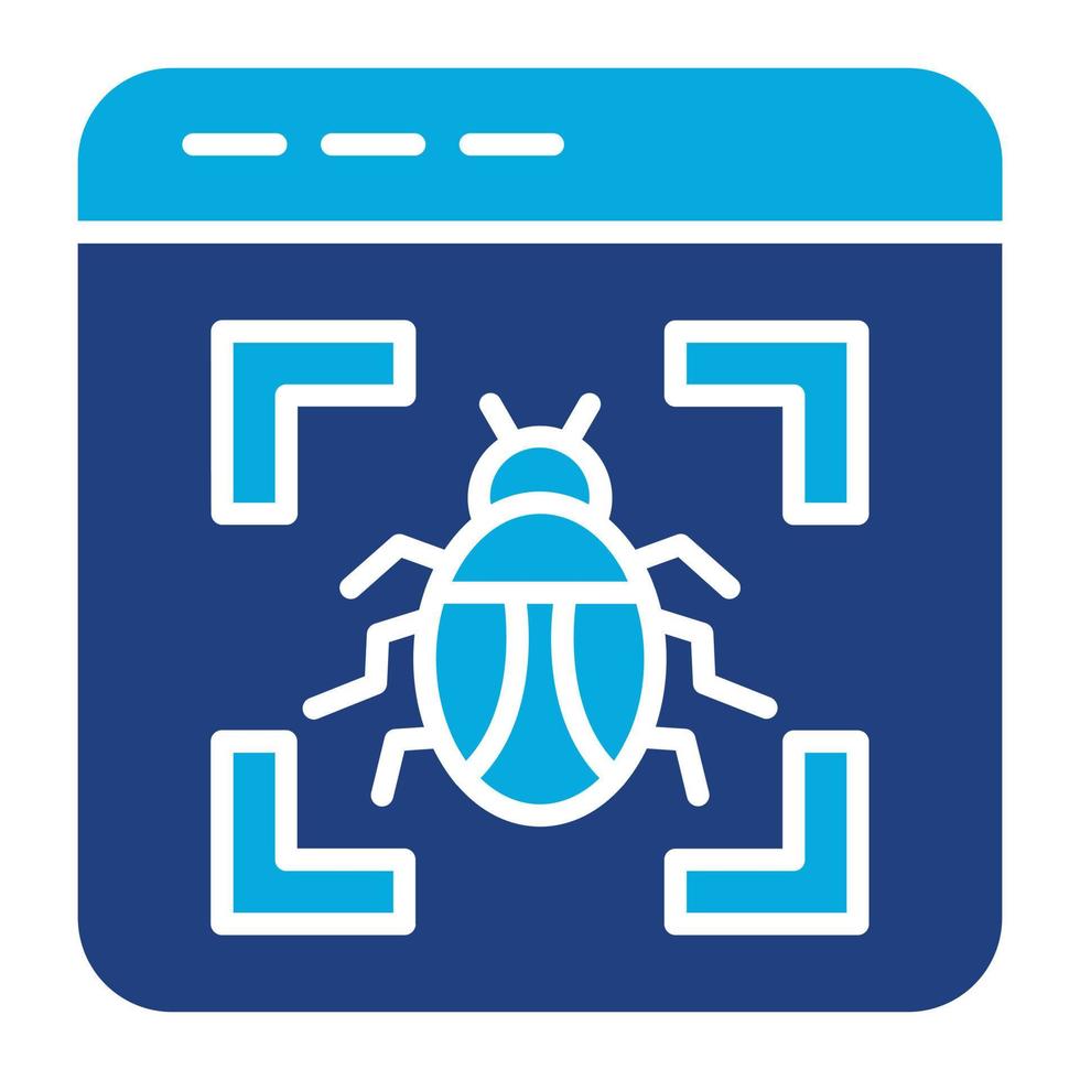 Virus Detection Glyph Two Color Icon vector