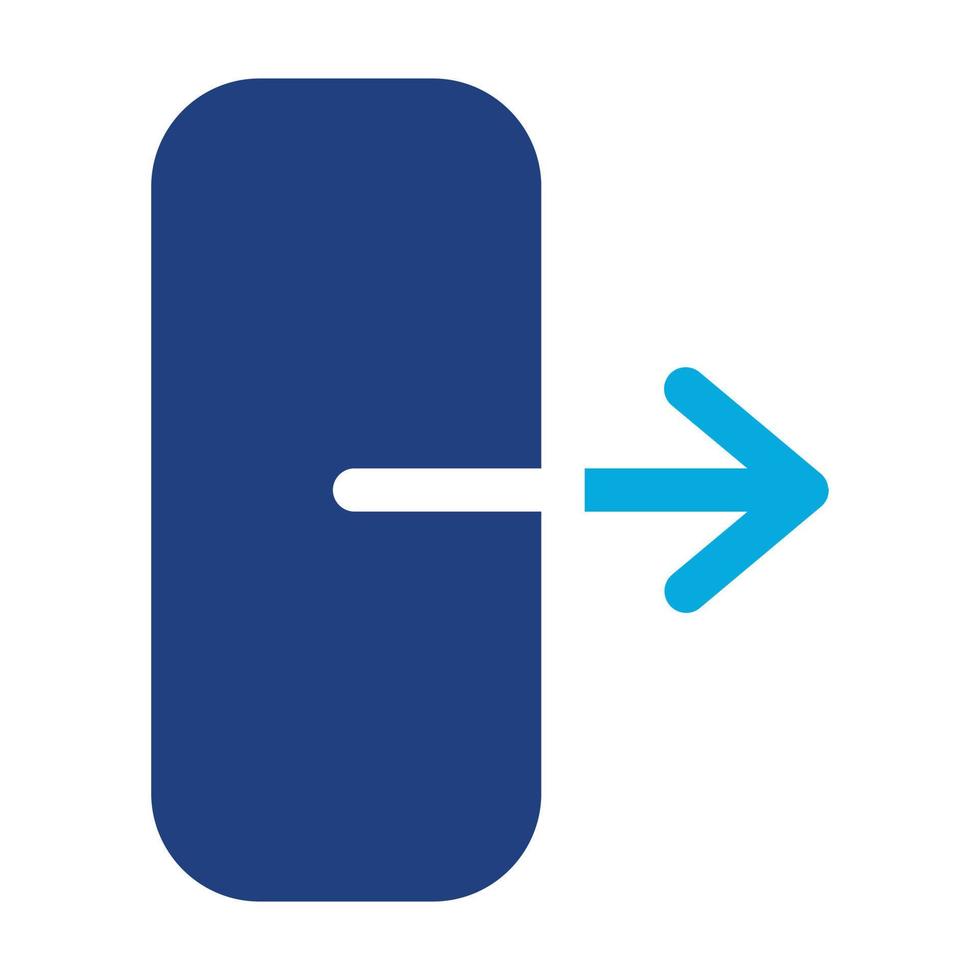 Logout Glyph Two Color Icon vector