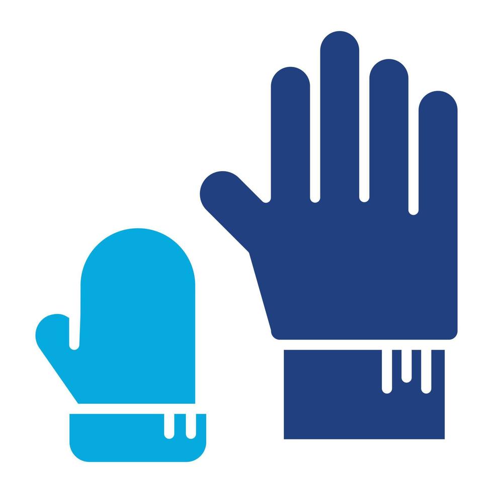 Space Gloves Glyph Two Color Icon vector