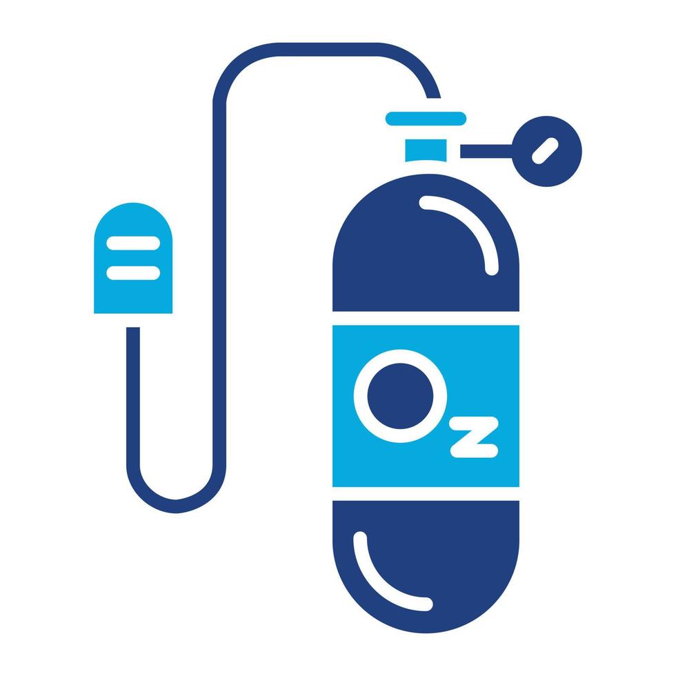 Oxygen Mask Glyph Two Color Icon vector