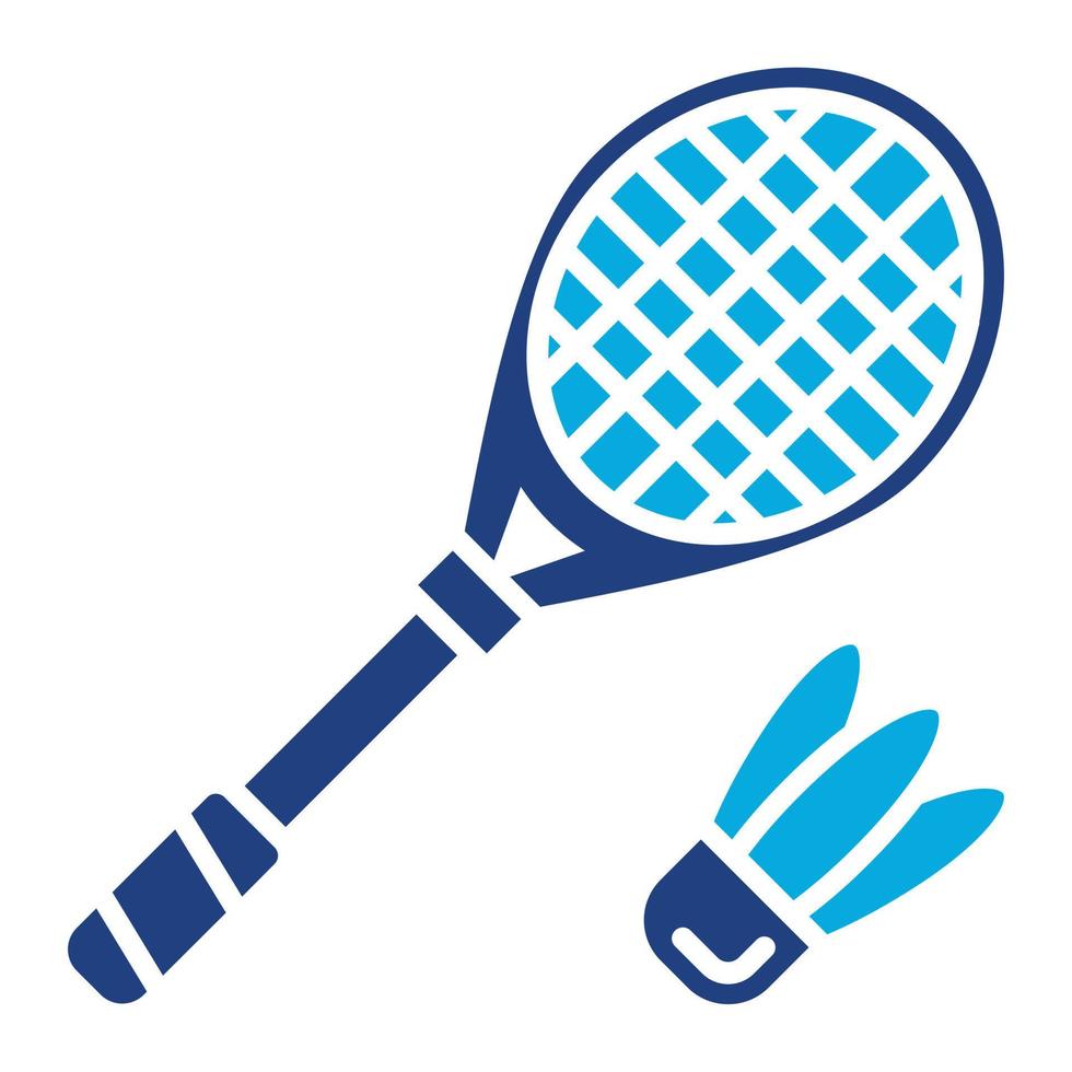 Badminton Glyph Two Color Icon vector