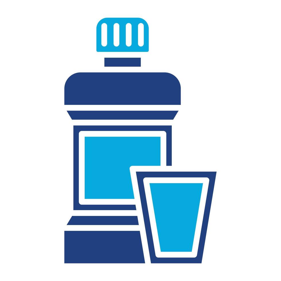 Mouthwash Glyph Two Color Icon vector