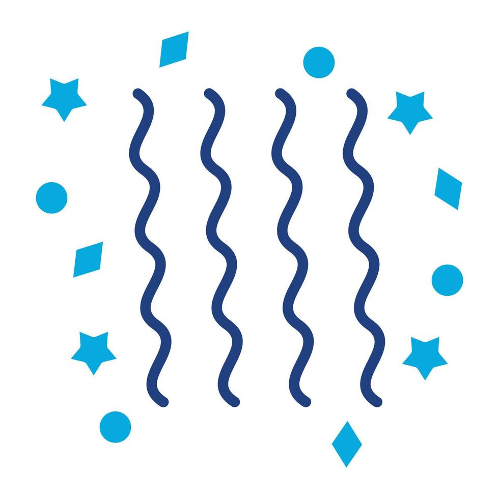 Party Ribbons Glyph Two Color Icon vector