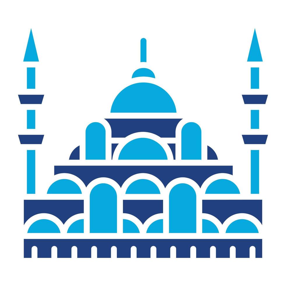 estambul glifo icono de dos colores vector