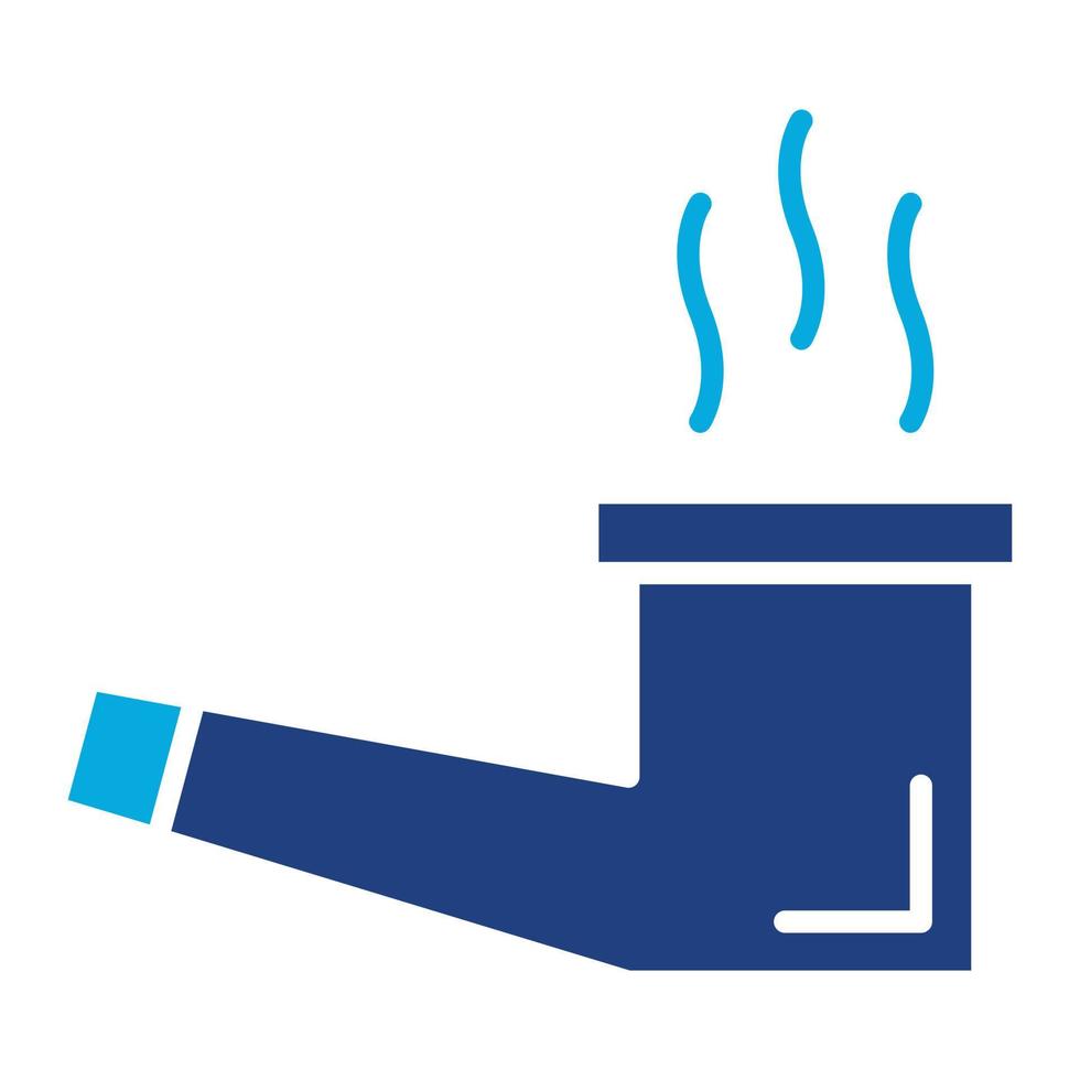 Smoking Pipe Glyph Two Color Icon vector