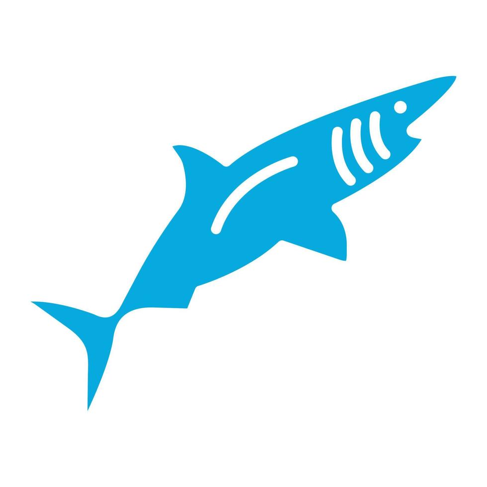 Shark Glyph Two Color Icon vector