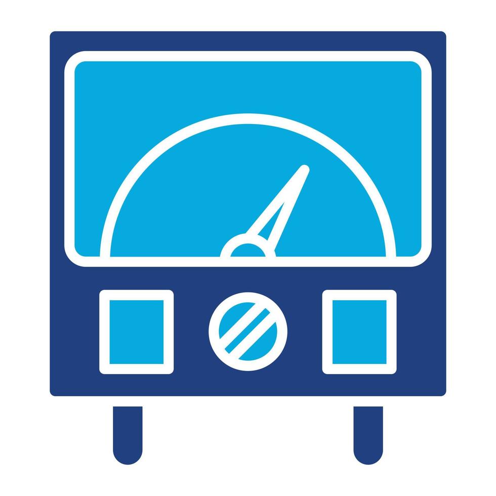 Ammeter Glyph Two Color Icon vector