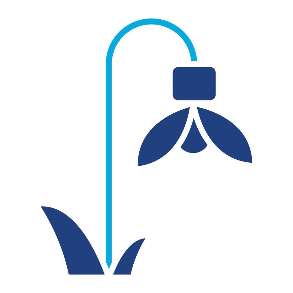 Snowdrop Glyph Two Color Icon vector