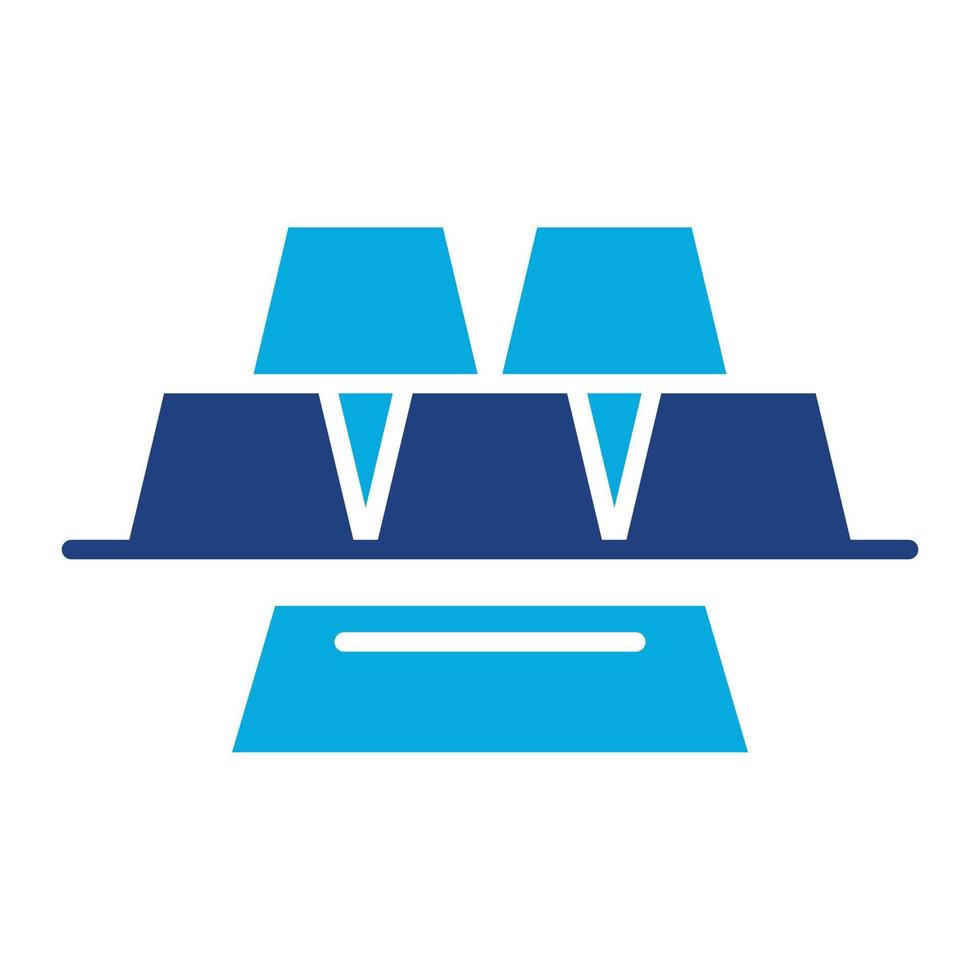 Ingots Glyph Two Color Icon vector