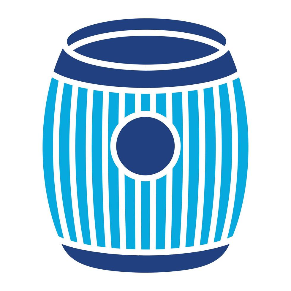 Barrel Glyph Two Color Icon vector