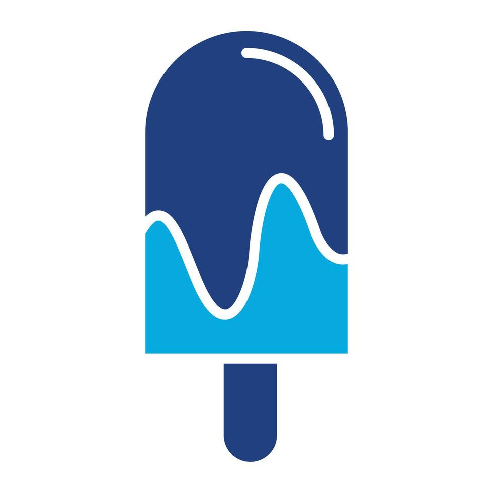 Icecream Glyph Two Color Icon vector