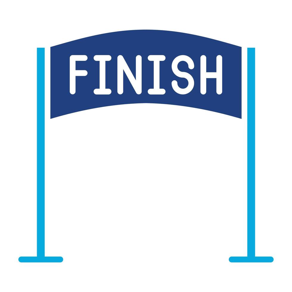 Finish Flag Glyph Two Color Icon vector