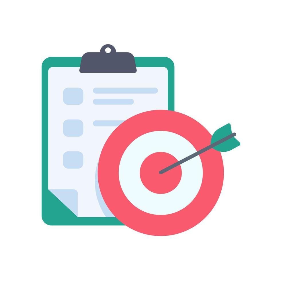 list to success Business Goal Action Concept vector