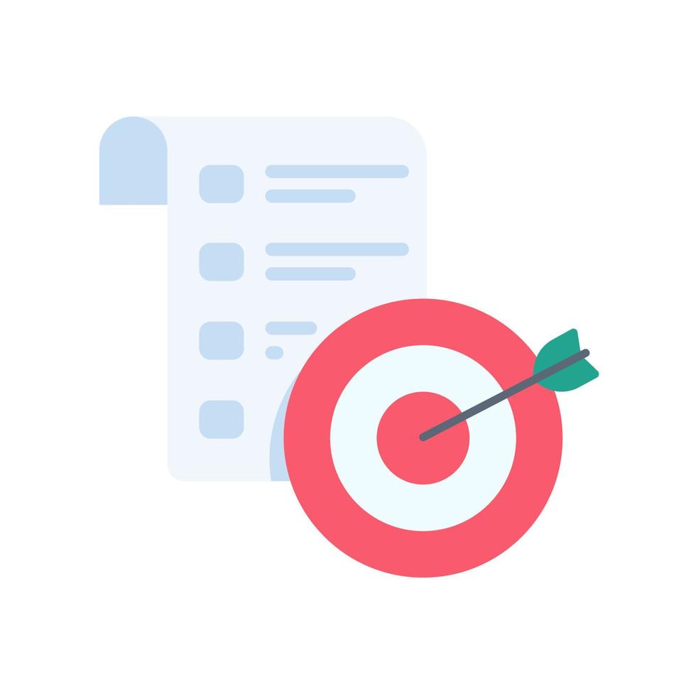 list to success Business Goal Action Concept vector