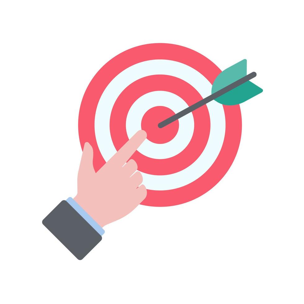 Businessman hand pinning arrows on targets success concept vector