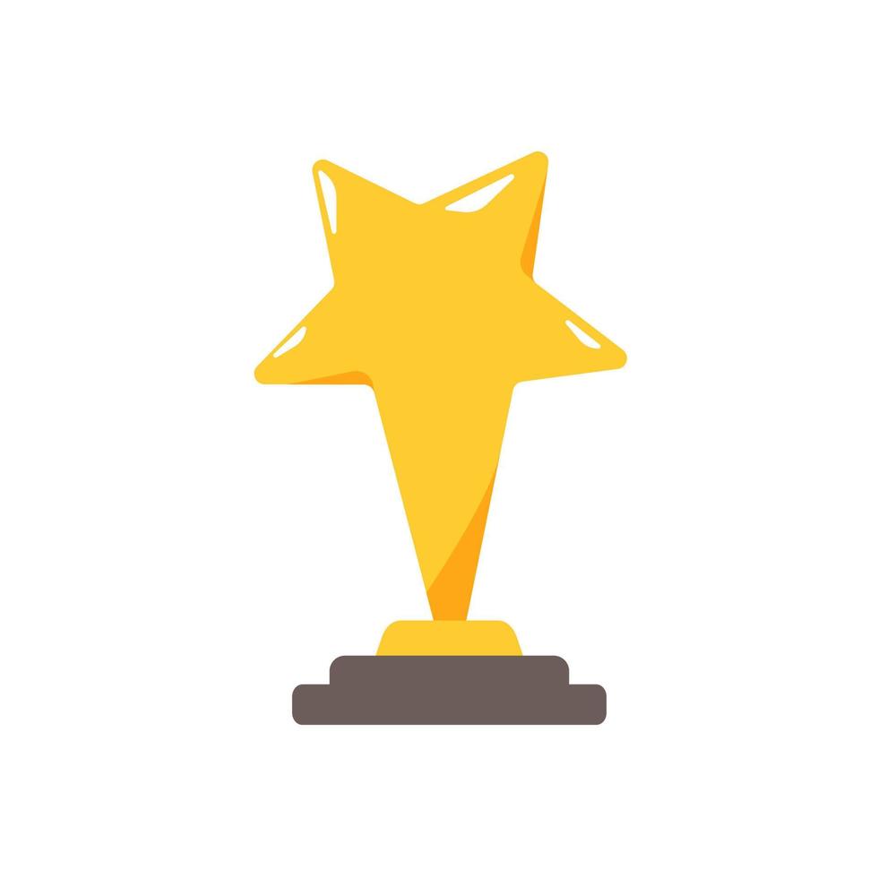 golden star trophy for the winner of the contest vector