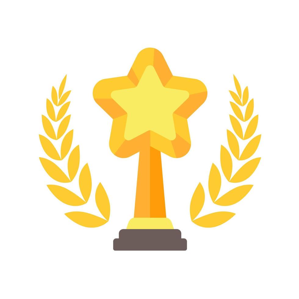 golden star trophy for the winner of the contest vector
