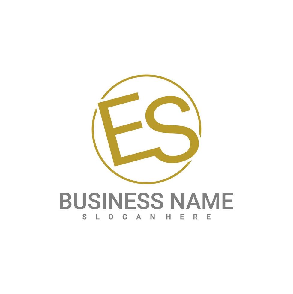 Letter E S logo vector template, Creative E S logo design concepts