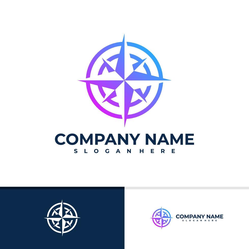 Compass logo vector template, Creative Compass logo design concepts