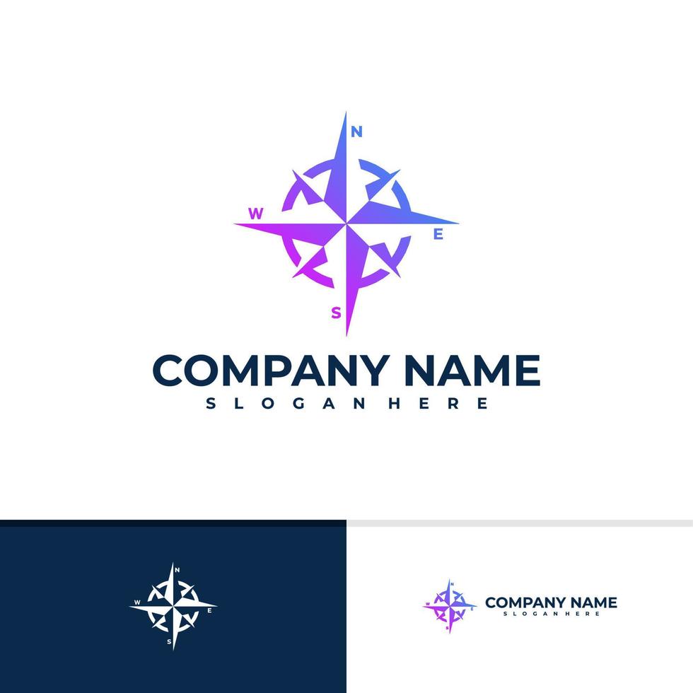 Compass logo vector template, Creative Compass logo design concepts