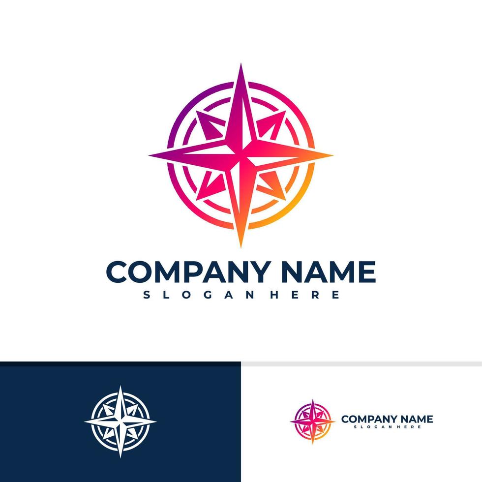 Compass logo vector template, Creative Compass logo design concepts