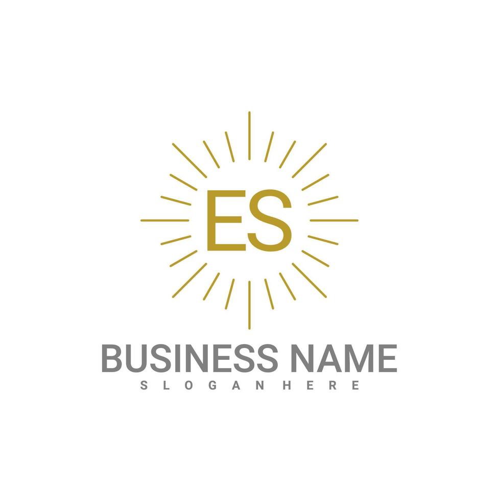 Letter E S logo vector template, Creative E S logo design concepts