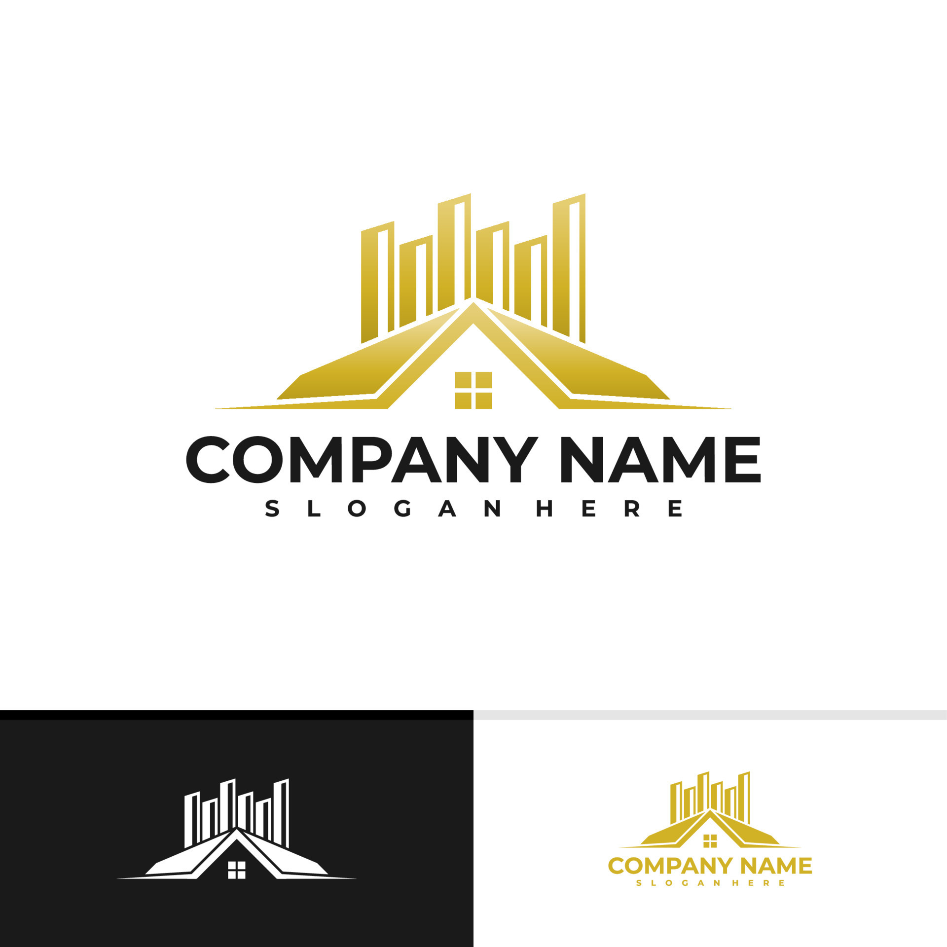 House logo vector template, Creative House logo design concepts 7838081