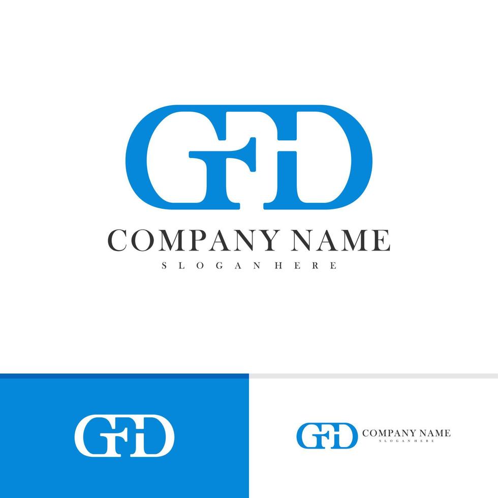 plantilla de vector de logotipo de letra gfd, conceptos creativos de diseño de logotipo de gfd