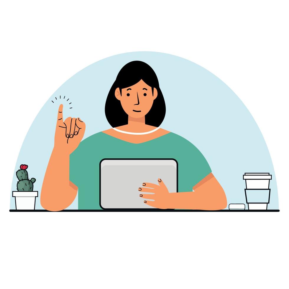 woman Making a Promise vector