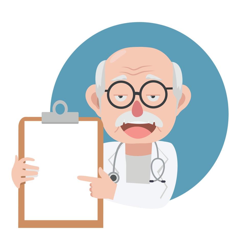 Doctor Hold Empty Medical Clipboard vector