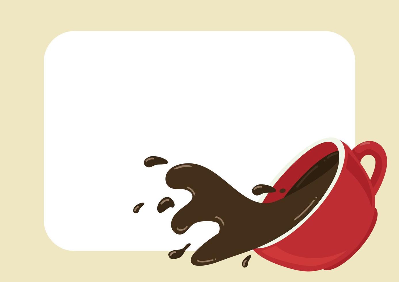 Coffee splash from a red cup vector