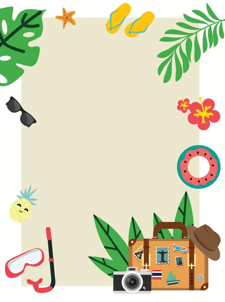 fondo fresco de verano para viajar vector