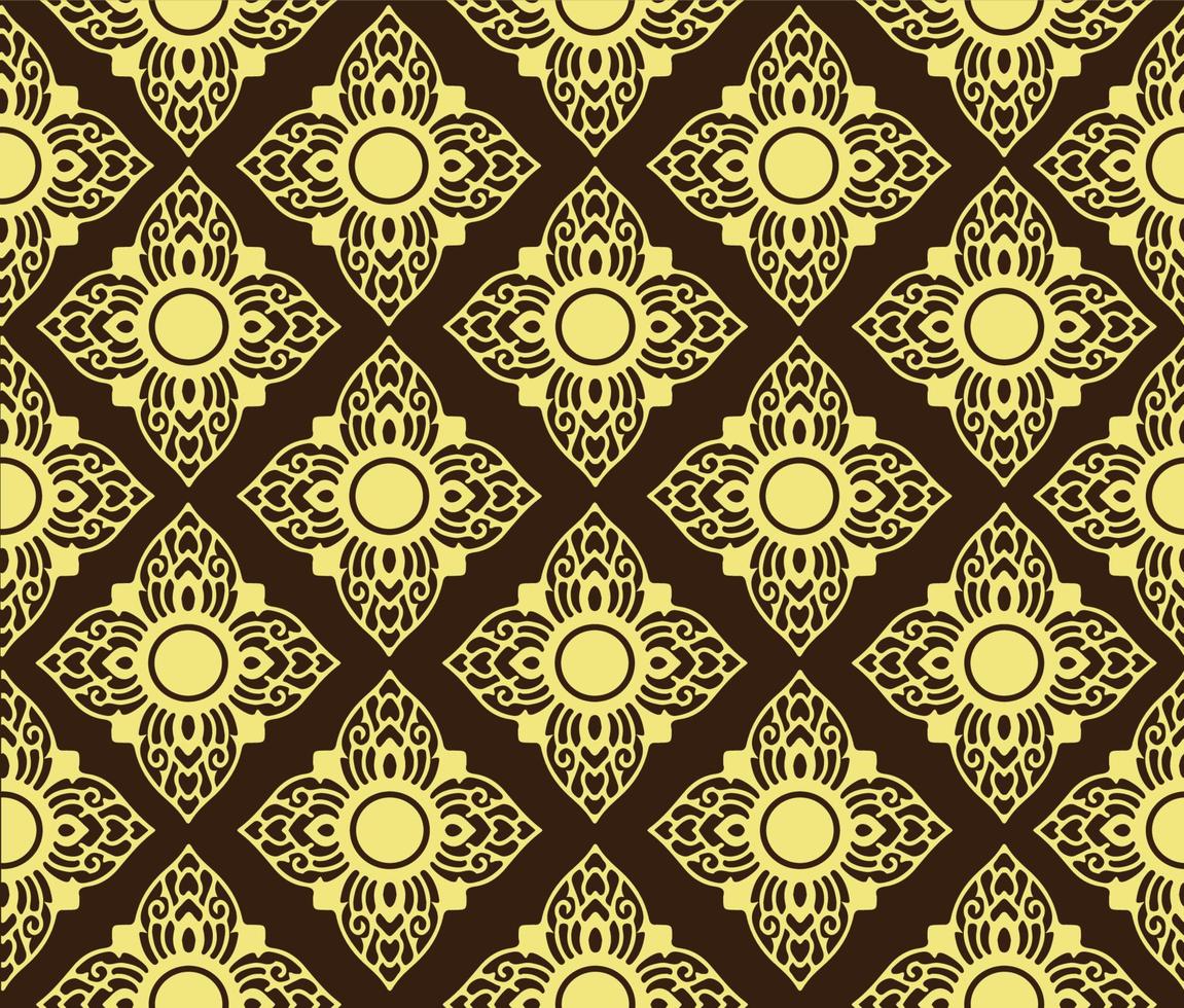 Thai Line Fabric tradional background seamless pattern vector
