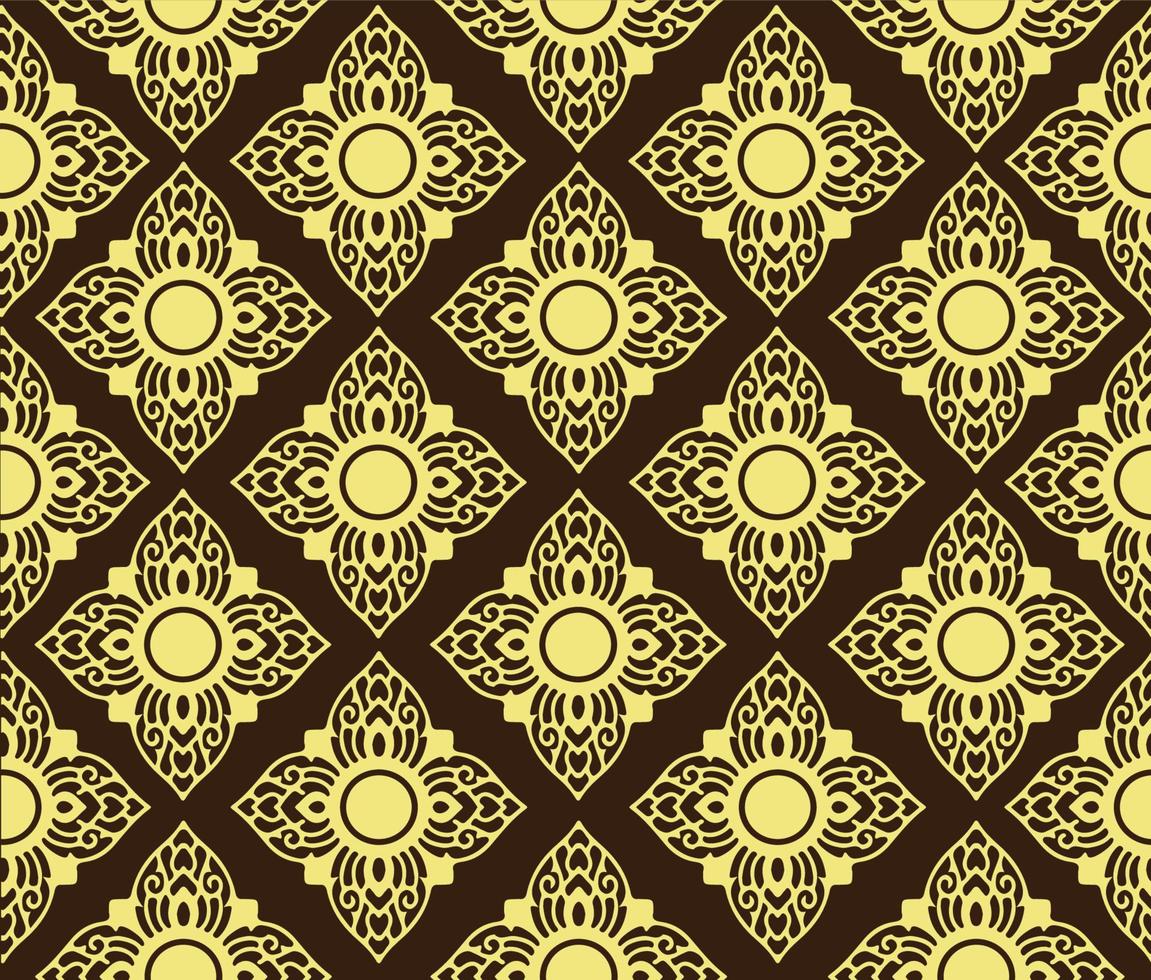 Thai Line Fabric tradional background seamless pattern vector