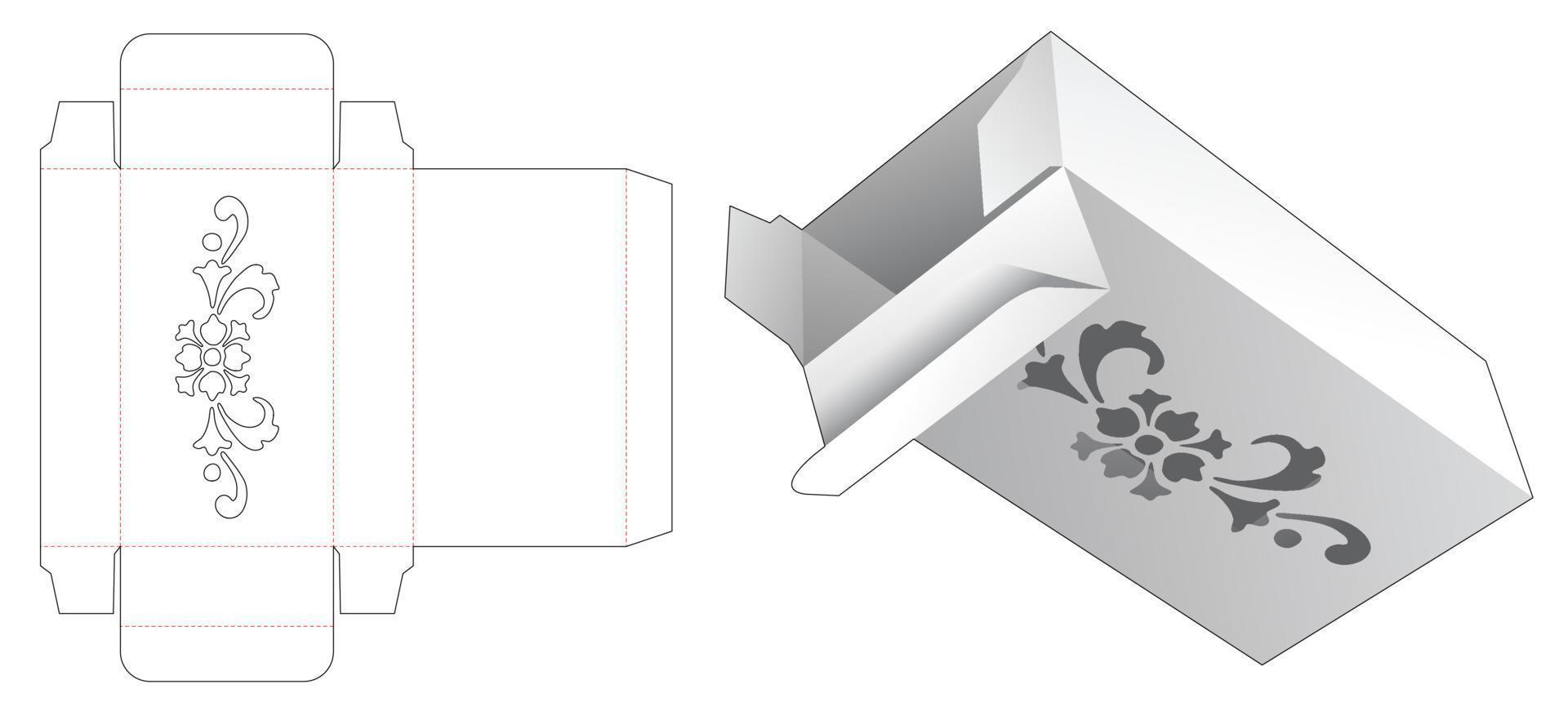 packaging box die cut vector