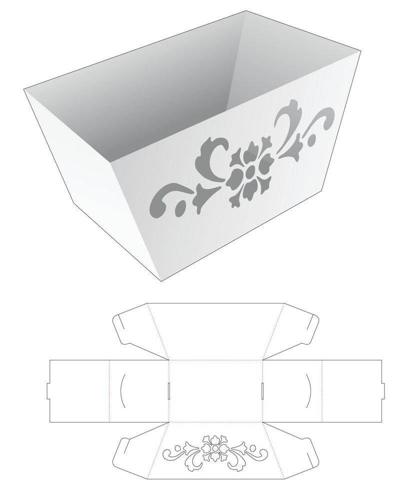 packaging box die cut vector