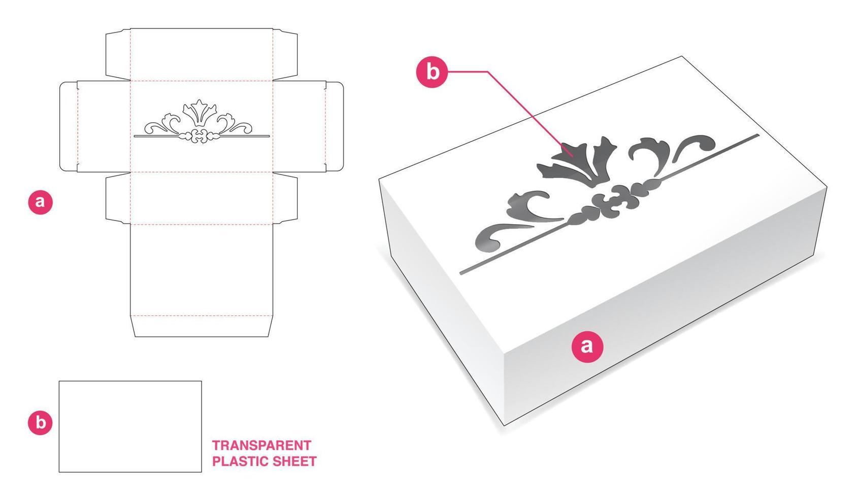 packaging box die cut vector