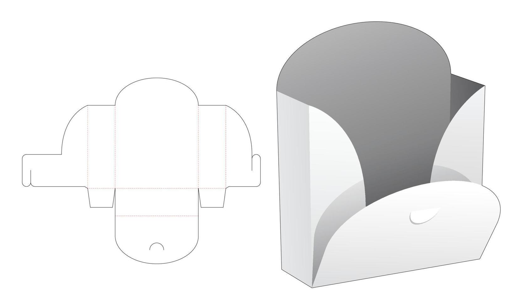 plantilla troquelada de contenedor plegable vector