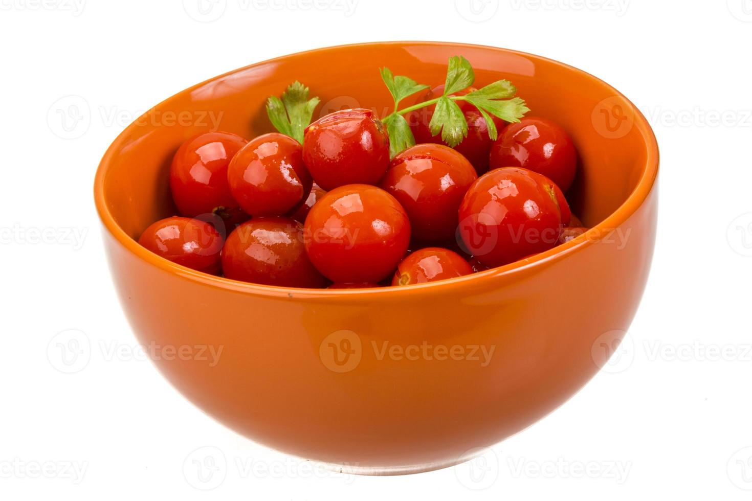 Marinated cherry tomato photo