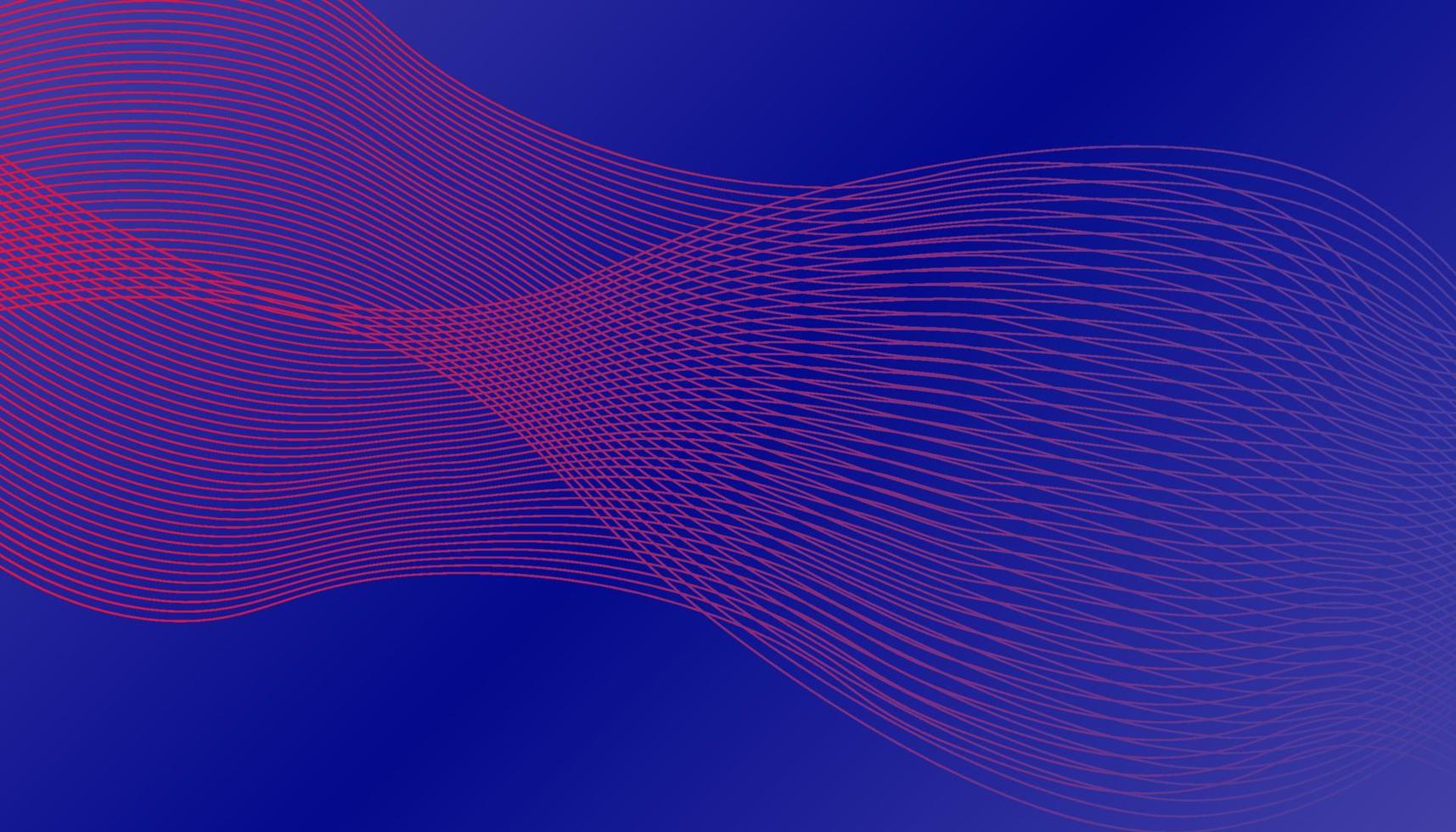 Vector background abstract wave line curve repetition red blue version 1