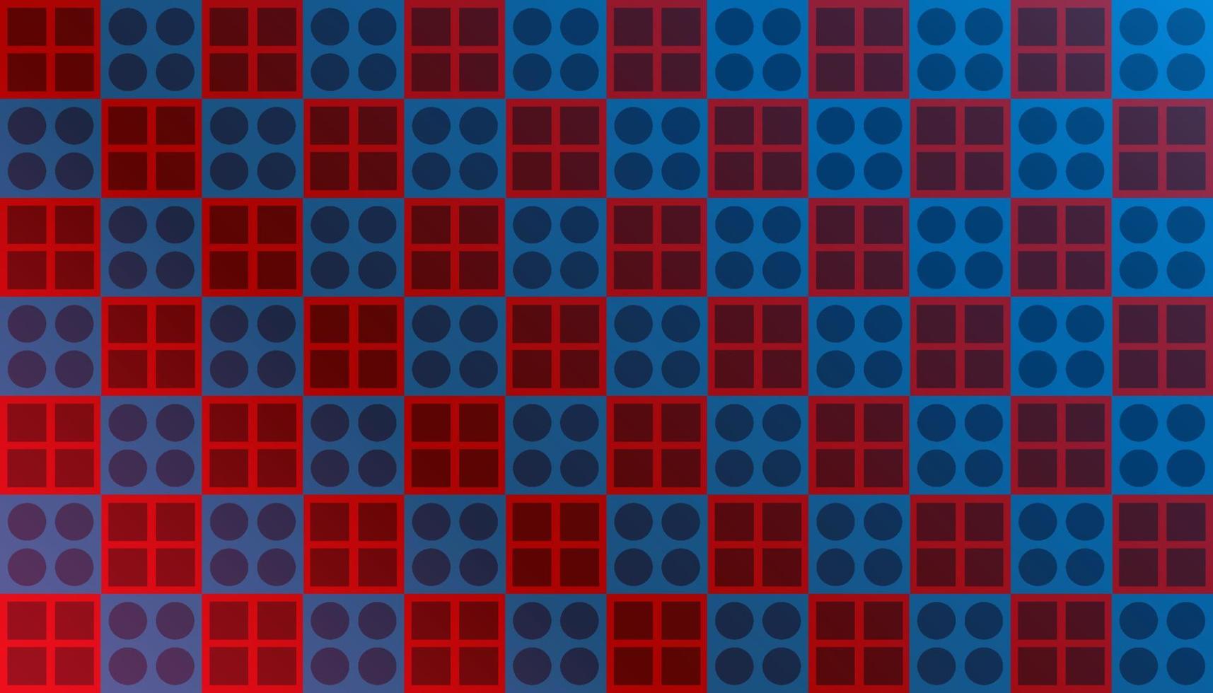 Vector background modern abstract domino shape red blue circle