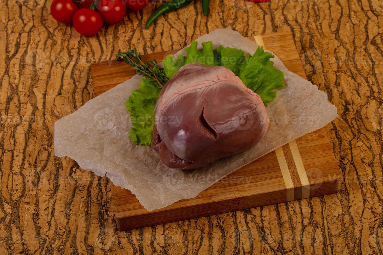 Raw pork heart 7840085 Stock Photo at Vecteezy