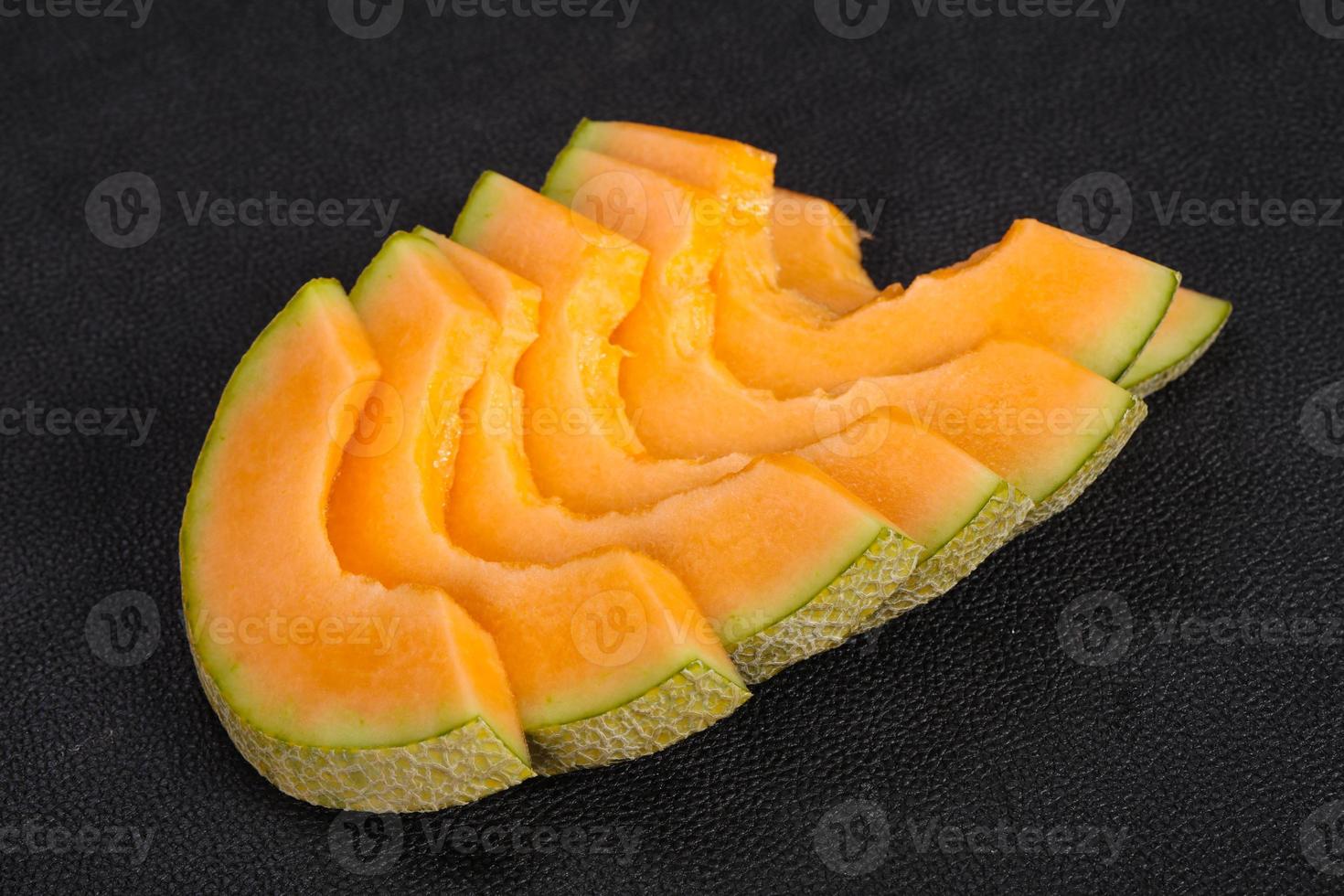 Sliced tasty sweet sliced melon photo