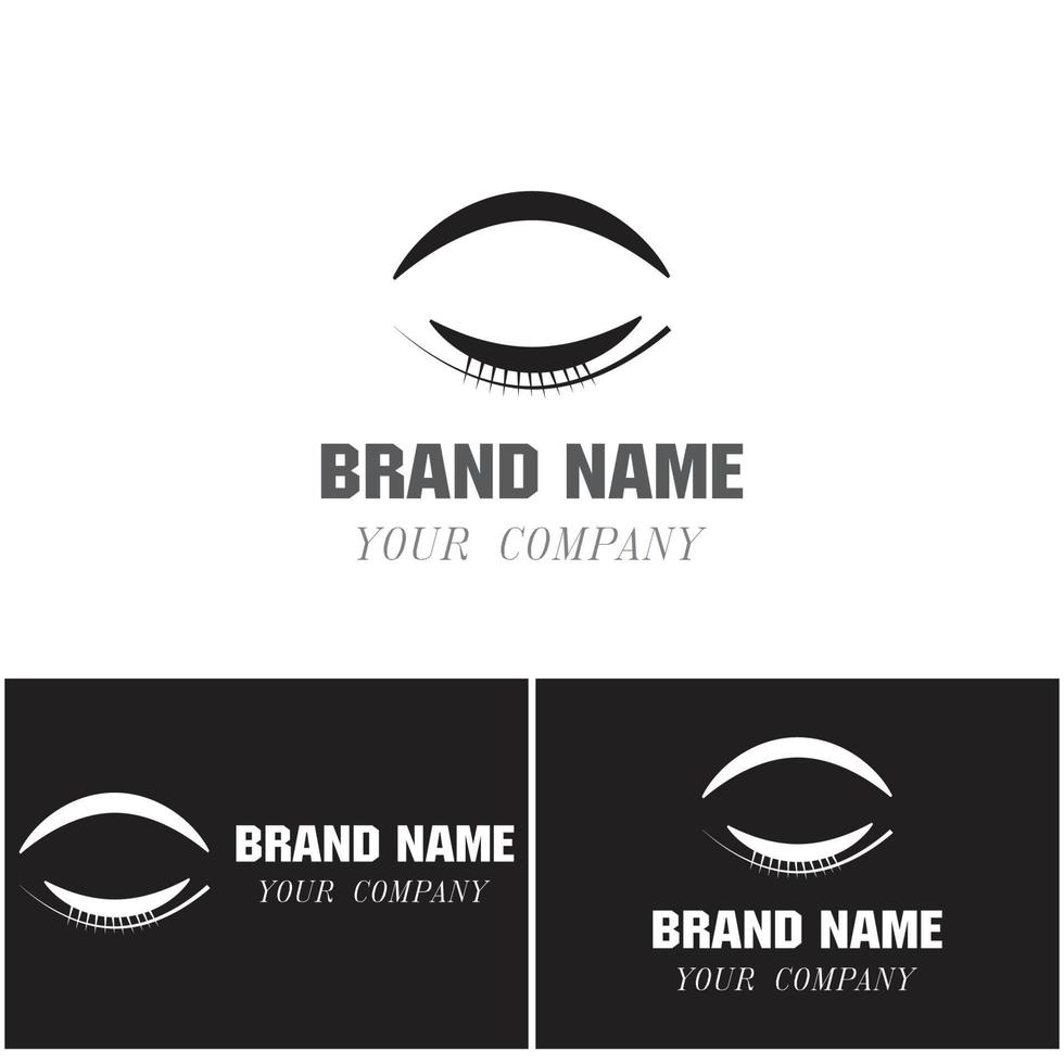 identidad de marca diseño de logotipo de vector de cuidado ocular corporativo