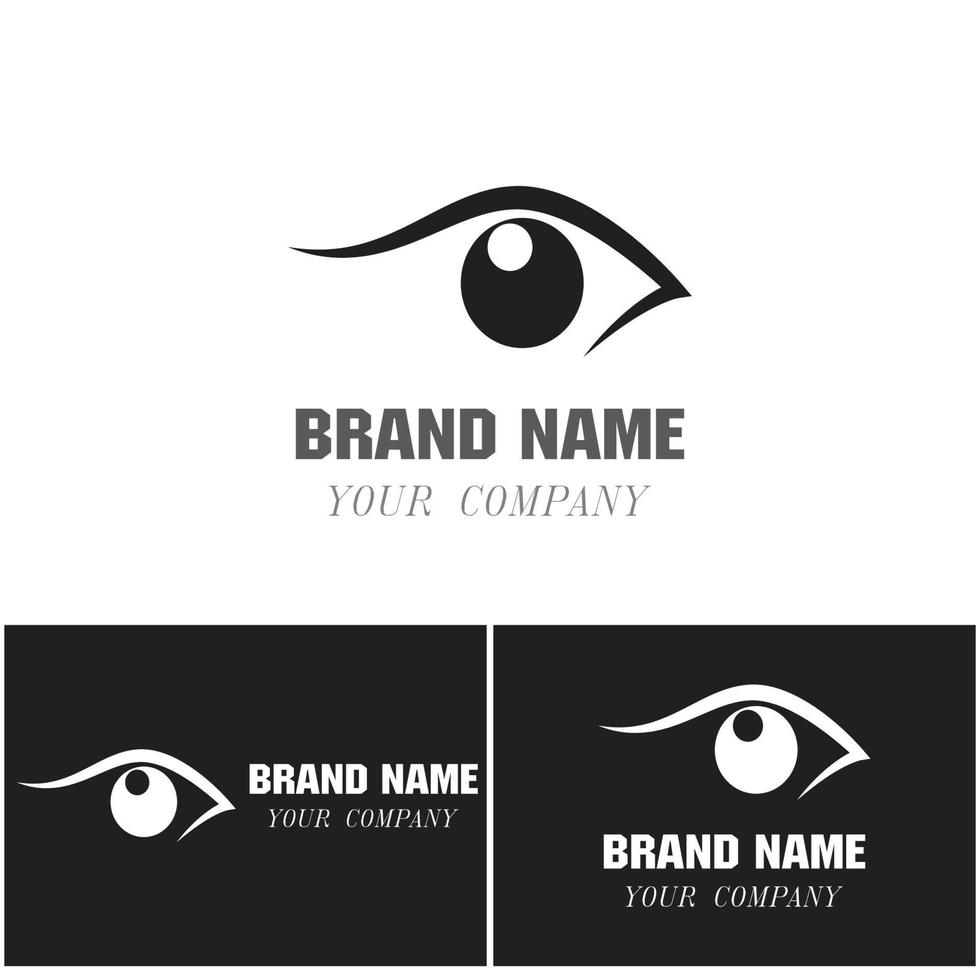 identidad de marca diseño de logotipo de vector de cuidado ocular corporativo