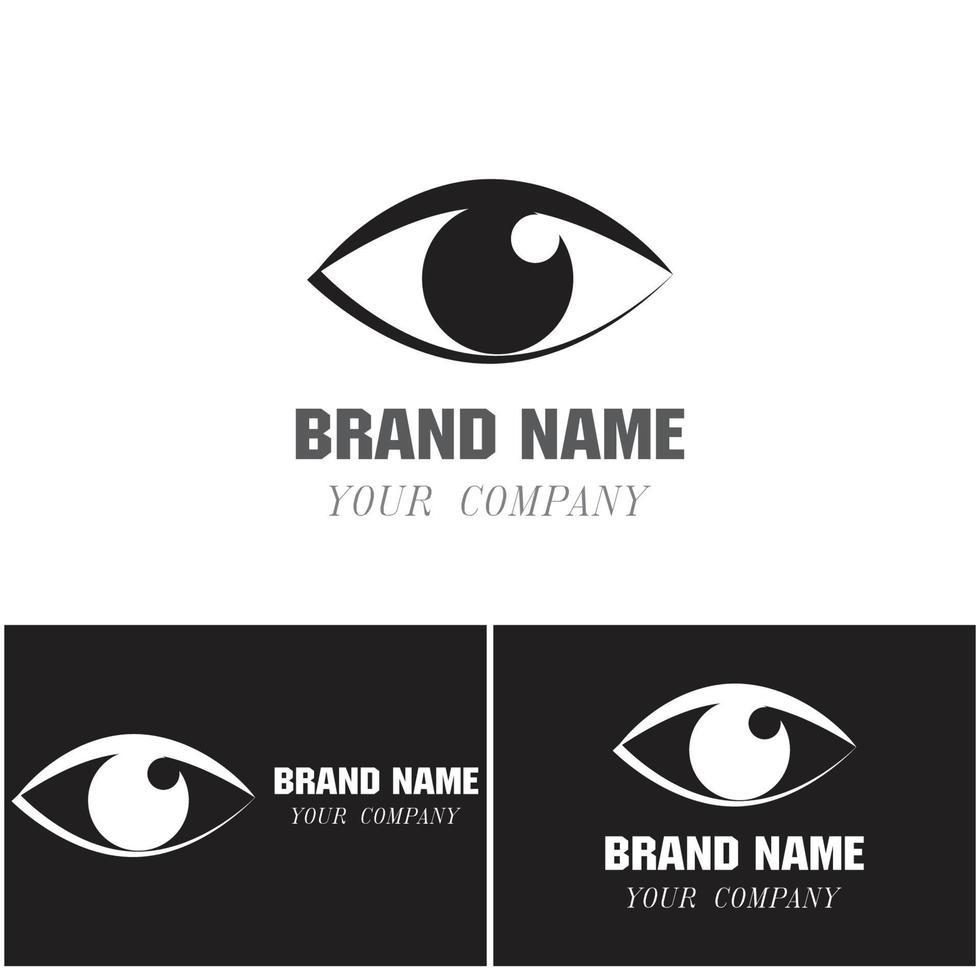 identidad de marca diseño de logotipo de vector de cuidado ocular corporativo