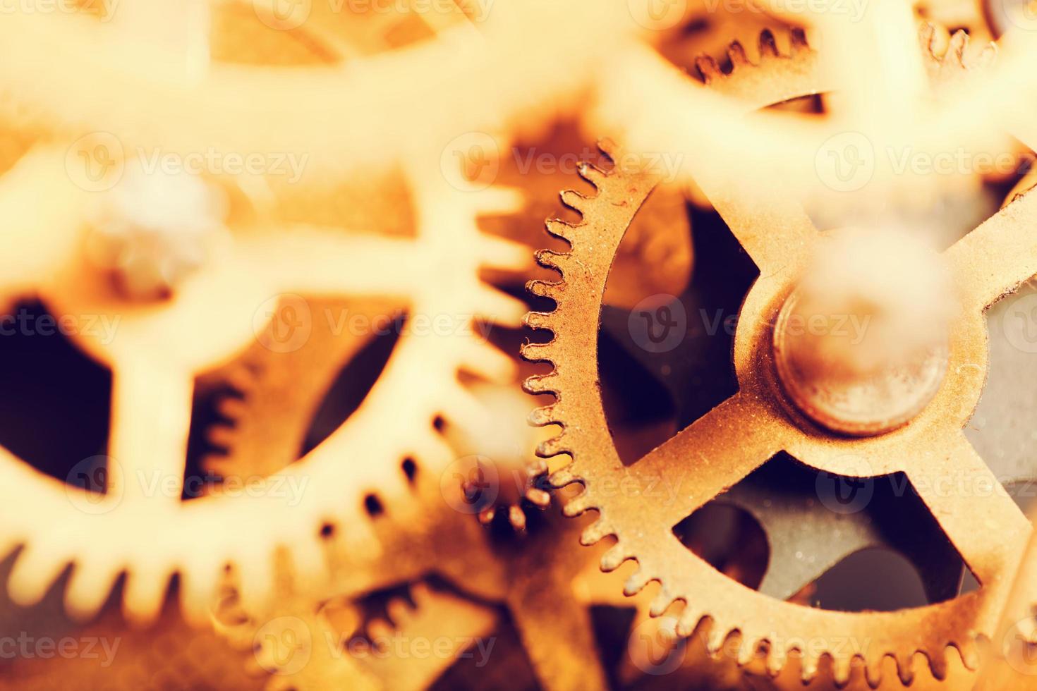 Grunge gear, cog wheels background. Industrial science, clockwork, technology. photo