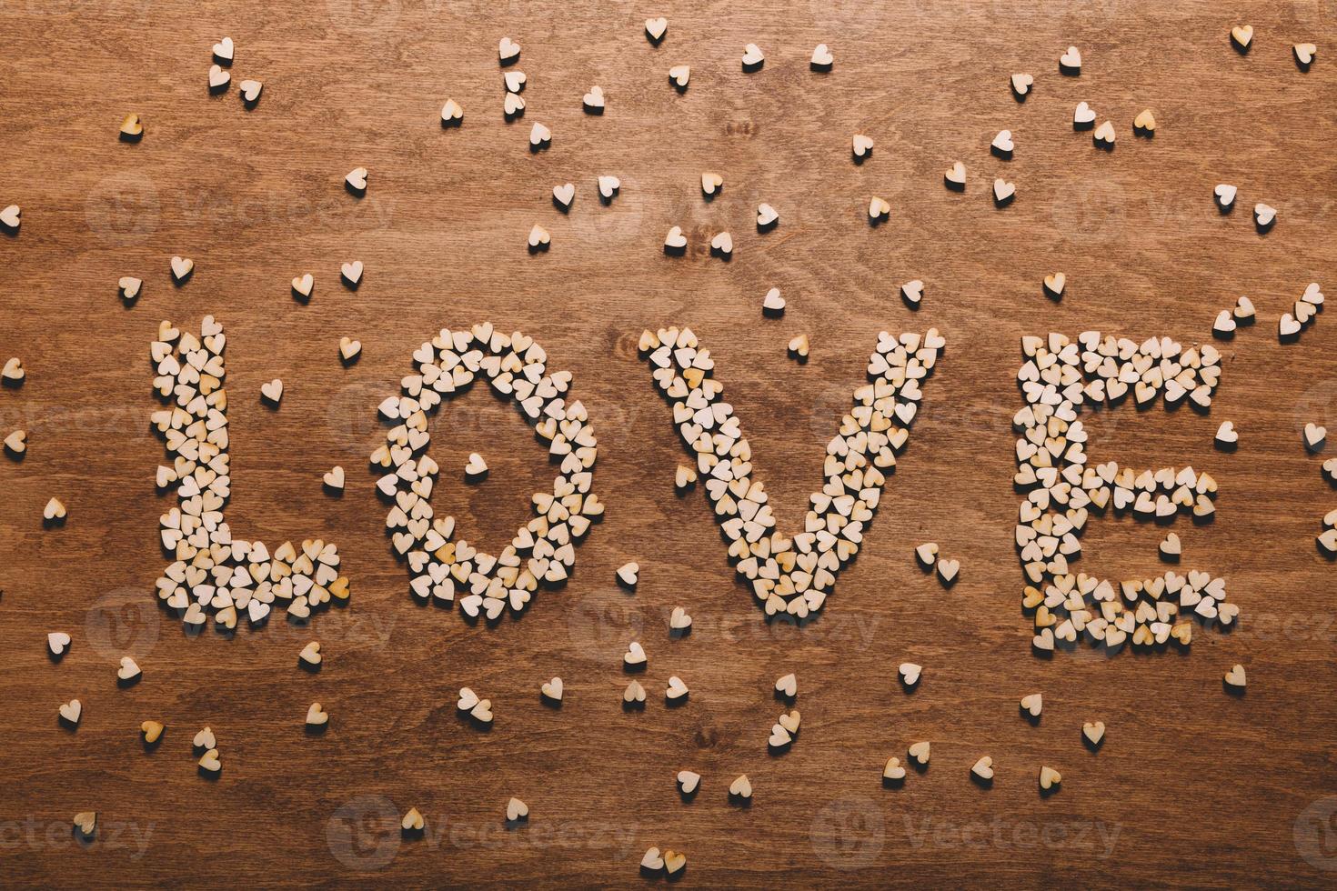 Love writing made from little hearts. photo